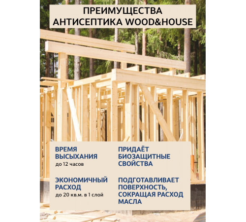 Заказать ГРУНТОВОЧНЫЙ АНТИСЕПТИК WOOD & HOUSE в Нефтеюганске, Ханты-Мансийский автономный округ — Югра